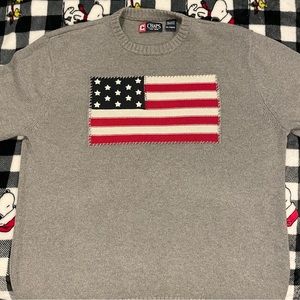 Chaps American Flag Crewneck Knit